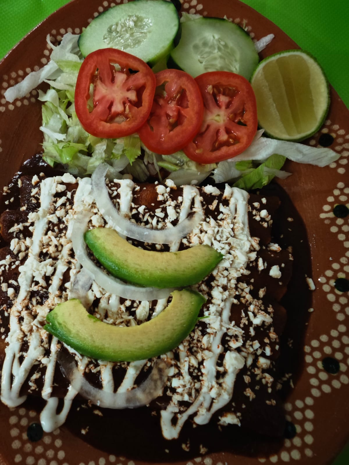 Enchiladas de mole poblano